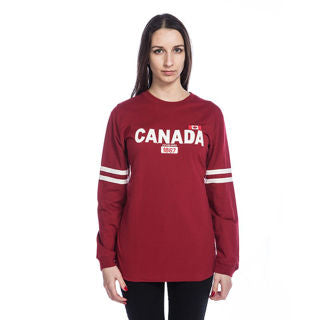 Canadian Apparel Classic Canada Long Sleeve T-shirt  - Adult - Red