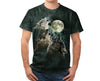 The Mountain Three Wolves Moon Classic Unisex T-Shirt - Adult - Green
