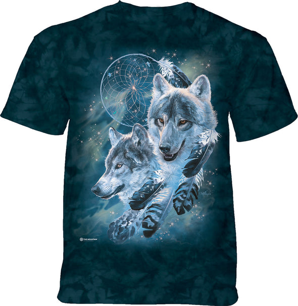 The Mountain-Dreamcatcher Wolf Collage Classic-Adult-blue