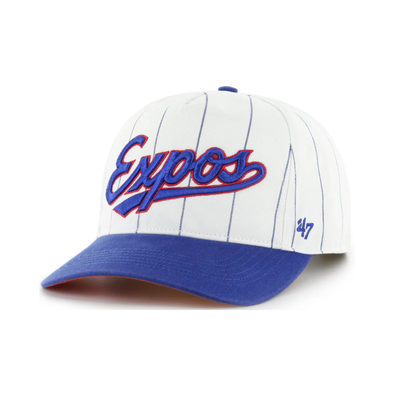 Montreal Expos Team '47 HITCH Pinstrip Adjustable Adult Baseball Cap - White