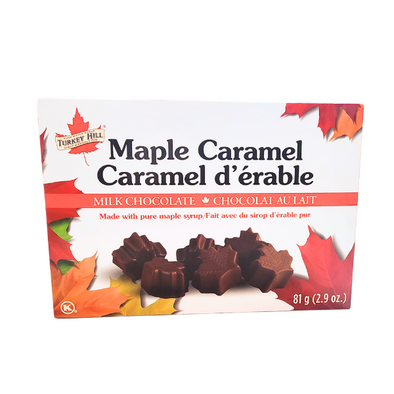 Turkey Hill Maple Caramel  Milk Chocolate Box 81g