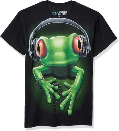 Liquid Blue Frog Rock Black T-Shirt