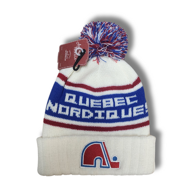 Quebec Nordiques American Needle Pom Pom Knitted Beanie - One Size - Adult - Multicolor