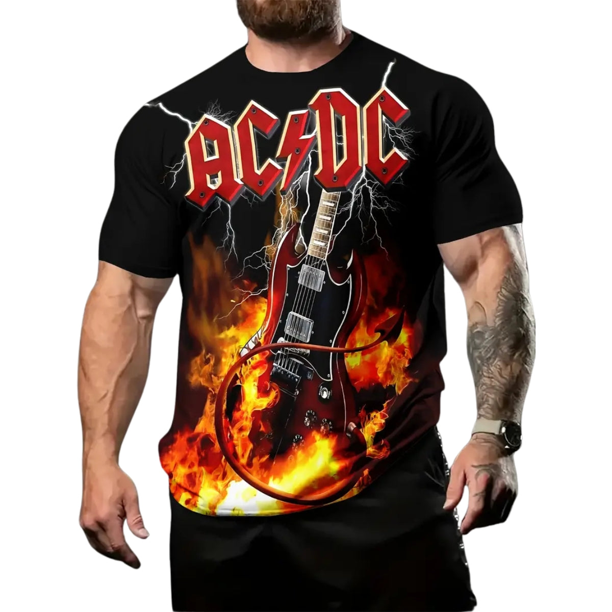 AC / DC Thunderstruck Black Adult T-shirt - Black – Boutique Légende