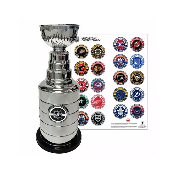 Authentic NHL Stanley Cup Chrome 14 inch Coin Bank - Silver