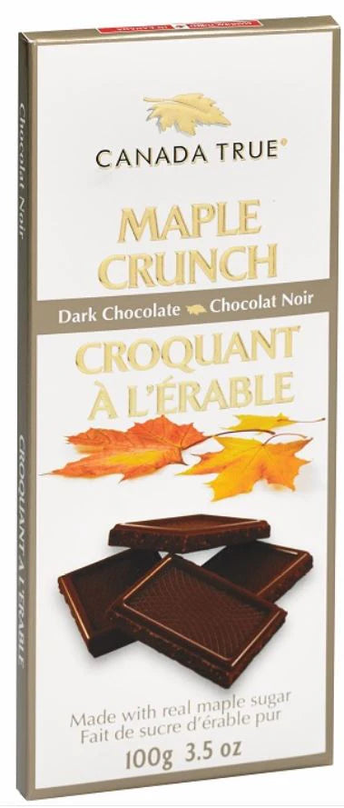 Canada True Maple Crunch Dark Chocolate Bar 100g