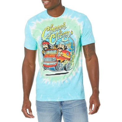 Cheech & Chong Smokin' Ride Adult T-Shirt - Blue