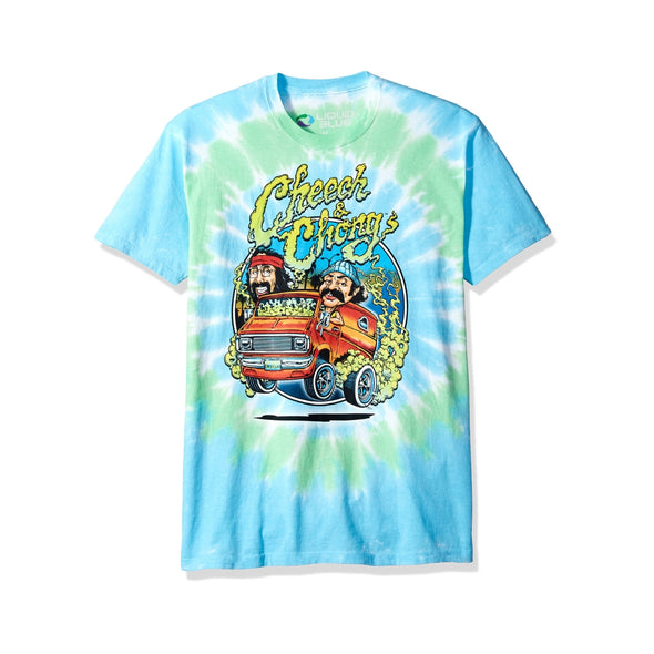 Cheech & Chong Smokin' Ride Adult T-Shirt - Blue