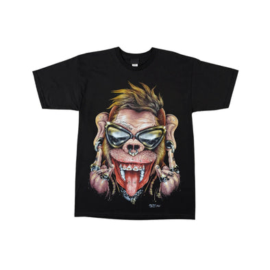 Jay's Rock Monkey Rocker Adult T-Shirt - Black