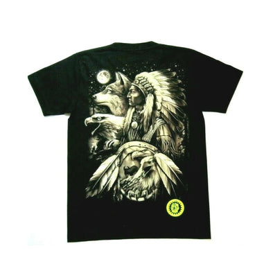 Jay's Rock Native American Eagle Adult T-Shirt - Black