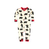 Little Blue House by Hatley Black Bear Union Suit - Baby - White