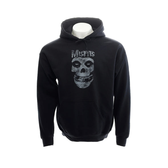 MISFITS Classic Distressed Skull Adult Hoodie - Black