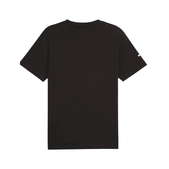 Black t-shirt on a white background