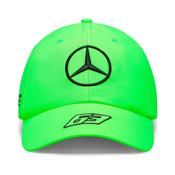 Mercedes AMG Petronas F1™ Team George Russell British GP Dad Baseball Adult Cap - Neon Green
