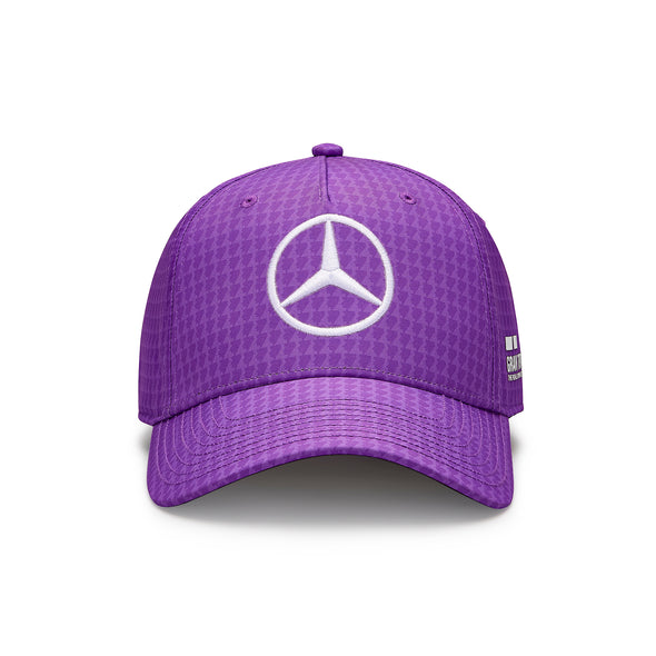 Mercedes AMG Petronas F1 Lewis Hamilton Adult Baseball Cap - Withe / Black / Lime / Red / Purple