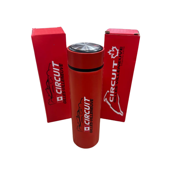 Circuit Gilles Villeneuve Logo Circuit Bottle of Water - Red