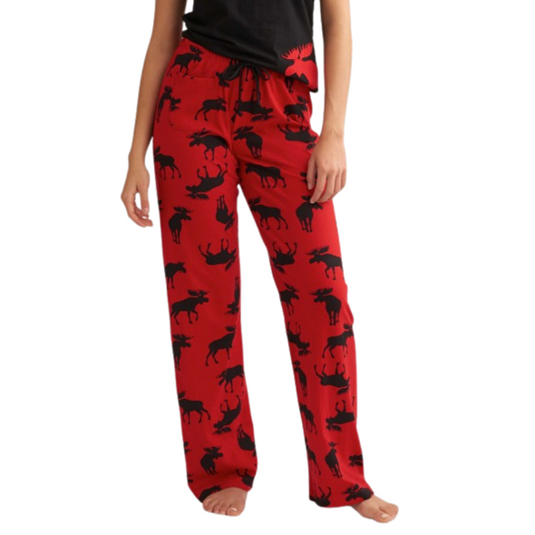Little Blue House by Hatley Moose on Red Pajama Pants - Women - Red