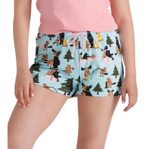 Little Blue House by Hatley Life in the Wild Sleep Shorts - Women - Blue