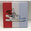 CANVAS Art Nike Air Jordan "Shoe Laces" France Flag - Tricolour