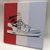 CANVAS Art Nike Air Jordan "Shoe Laces" France Flag - Tricolour