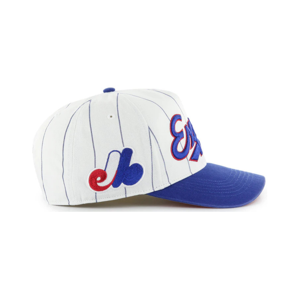 Montreal Expos Team '47 HITCH Pinstrip Adjustable Adult Baseball Cap - White