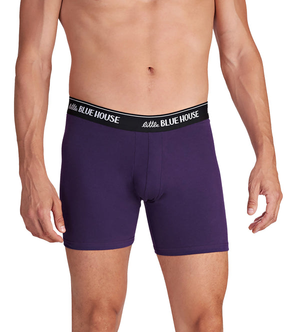 Little Blue House by Hatley Almoose Naked Boxers - Men - Purple