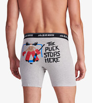 Little Blue House by Hatley Boxer Briefs The Puck Stops Here - Men - Grey