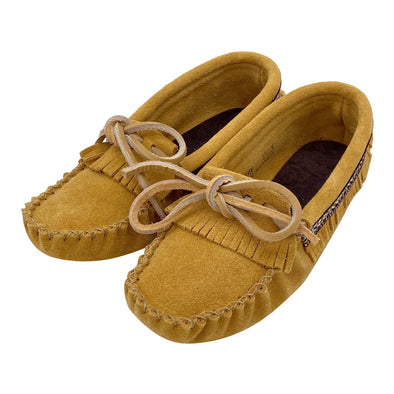 Women's Suede Fringed Moccasins- Style 198