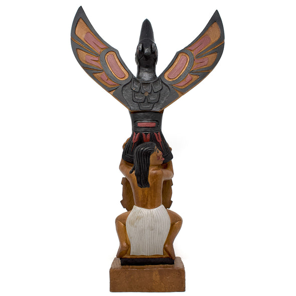 American Native Totem Raven Stealing Sun 18"