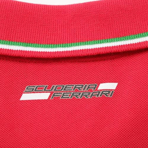 Scuderia Ferrari Button Up Collar Polo tricolour - Men - Red