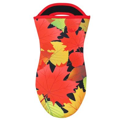 Fall Leaves Oven Mitt - Red