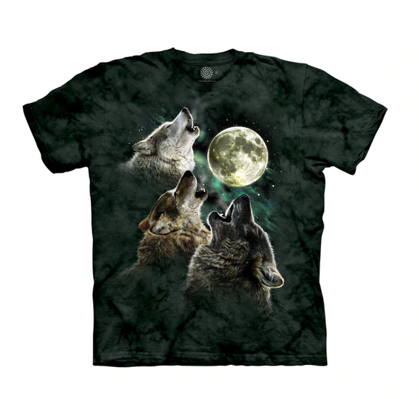 KIDS The Mountain Three Wolf Moon t-shirt - Green - Kids