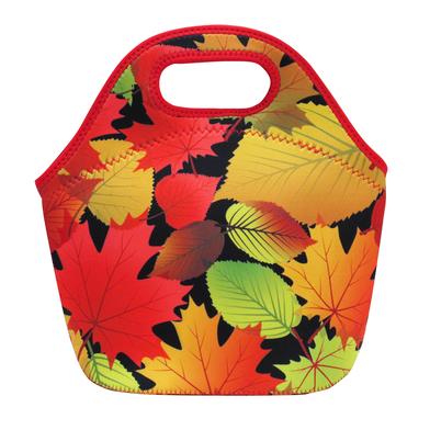 Canadian Apparel Fall Leaves Insulated Lunch Bag - Red