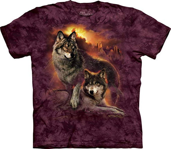The Mountain Wolf Sunset T-Shirt - Adult 