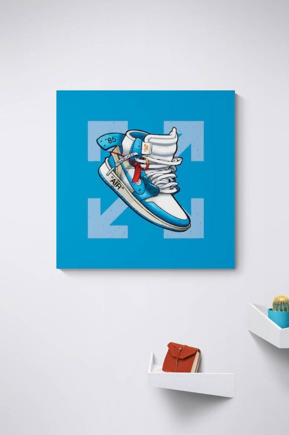 CANVAS Art Nike Air Shoe Square - Blue or Red