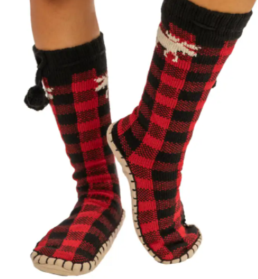 Lazy One Classic Moose Adult Mukluk Slipper - Socks - Adult