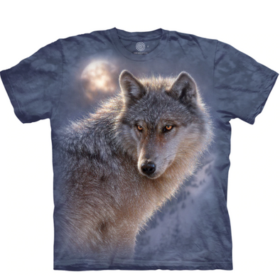 The Mountain Adventure Wolf Unisex T-Shirt - Adult - Blue