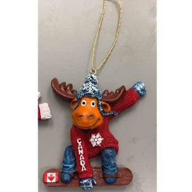 Christmas Ornaments-Moose SkateBoard