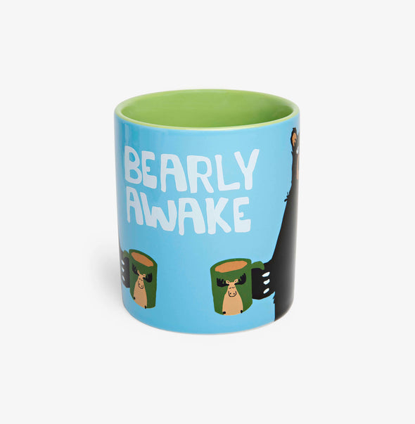 Bearly Awake Ceramic Mug - Blue